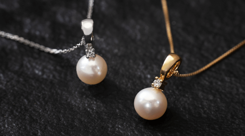 gold jewelry with diamonds and pearls necklaces white and yellow gold