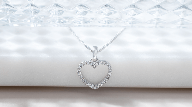 gold jewelry with diamonds white gold heart pendant