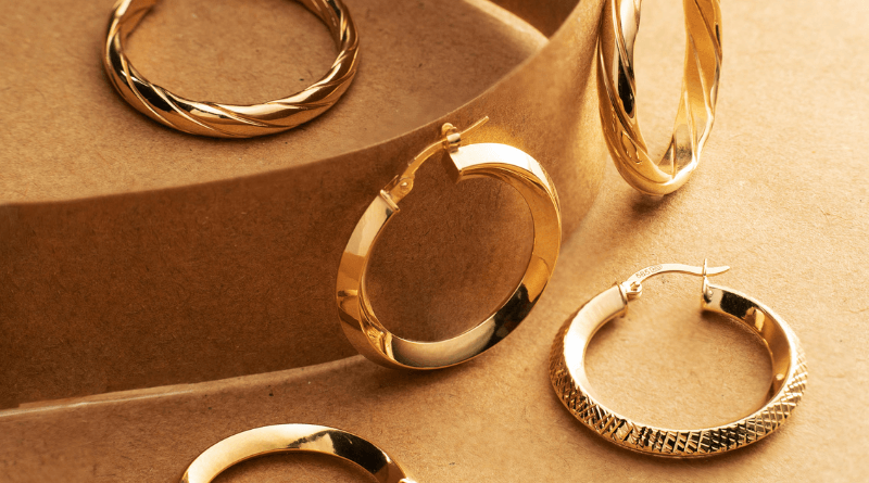 gold hoop earrings