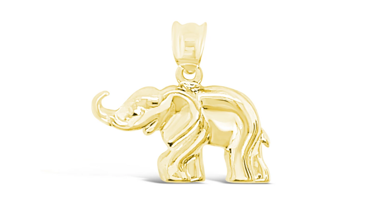 gold jewelry pendant elephant