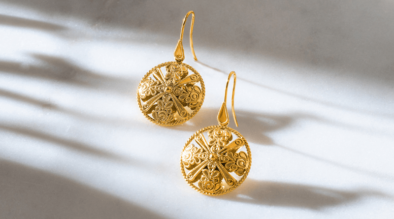 traditional dubrovnik gold earrings 