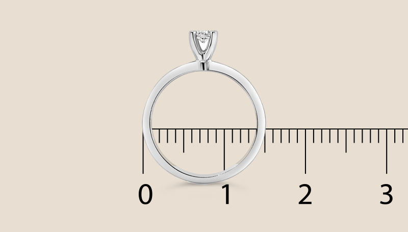 calculating ring size with ruler