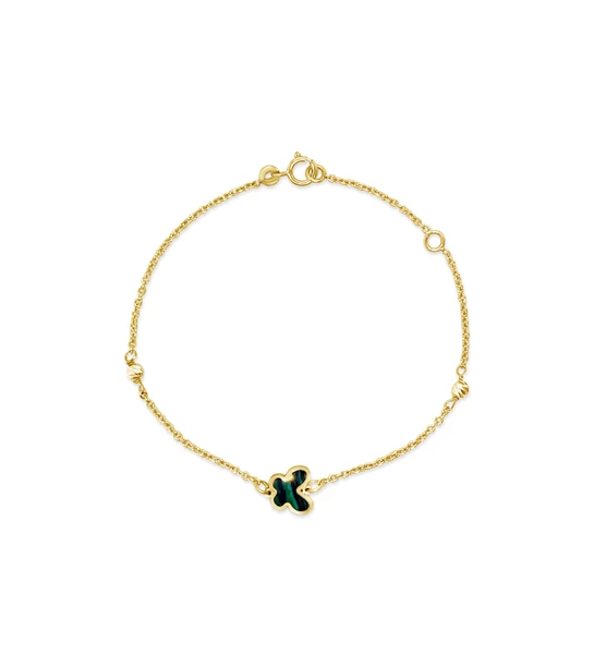 Mariposa gold bracelet with malachite