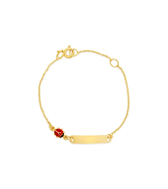 Red Ladybug gold bracelet