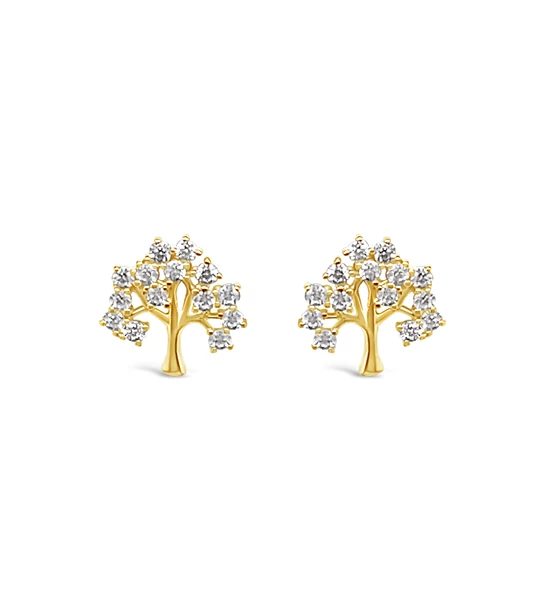 Life Trees gold earrings