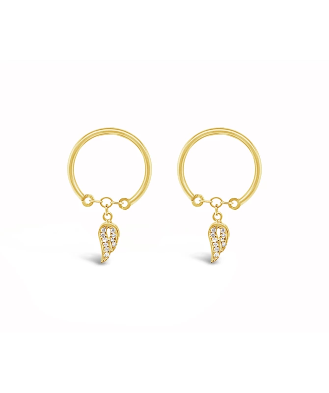 Wing Rings gold earrings
