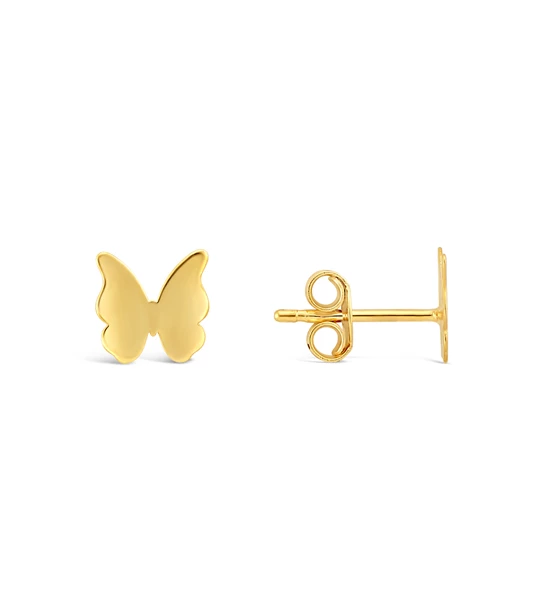 Soft Butterflies gold earrings