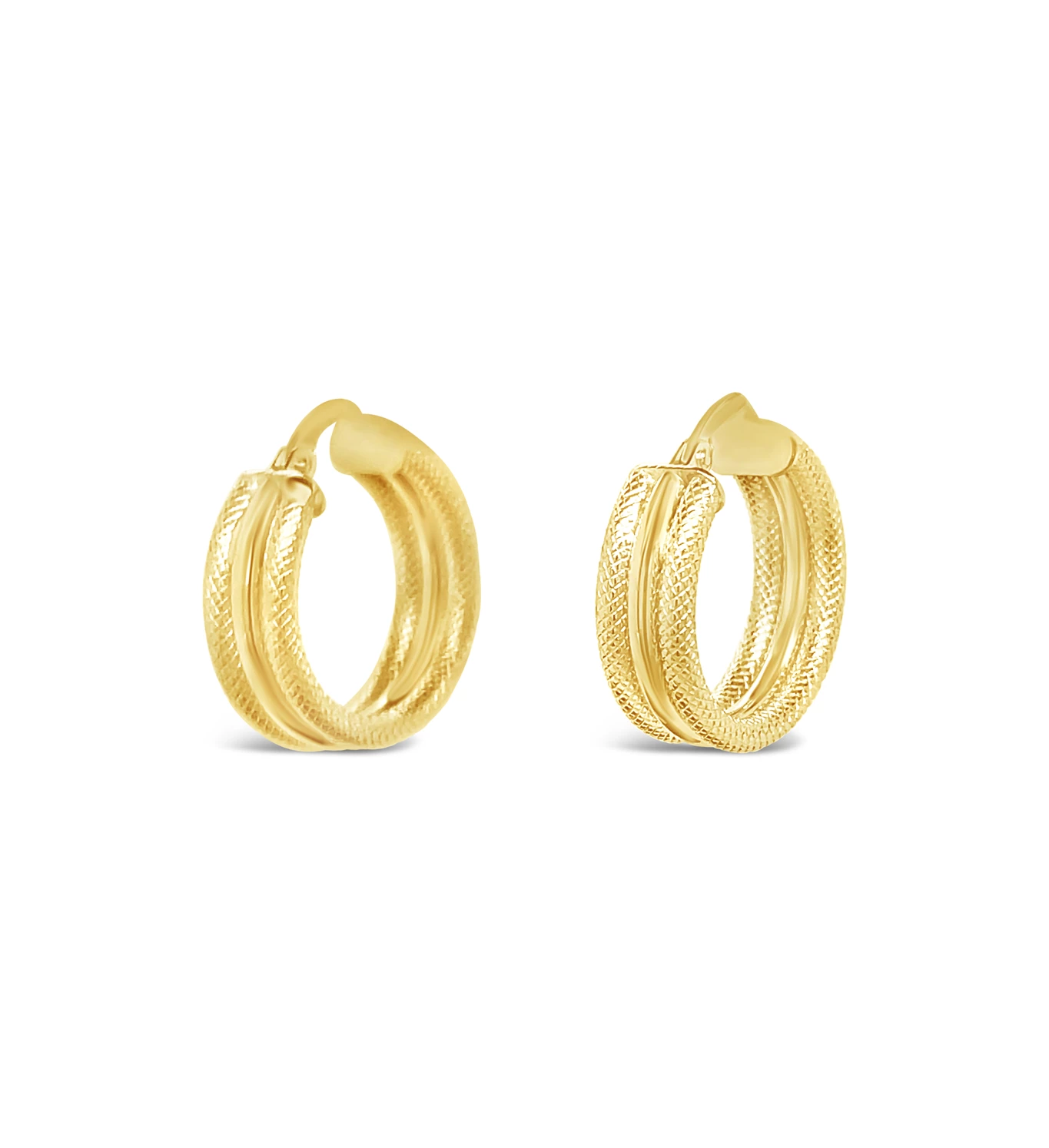 Double Rings zlatne naušnice