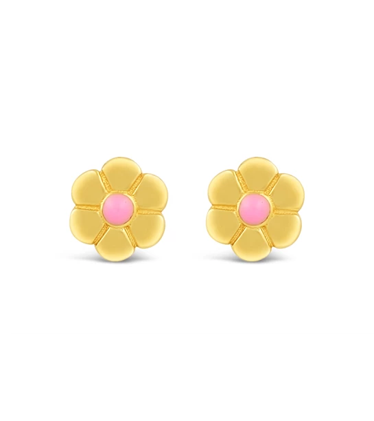 Spring Flowers gold earrings
