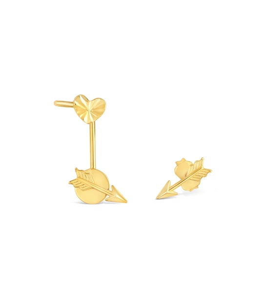 Valentine Hearts gold earrings