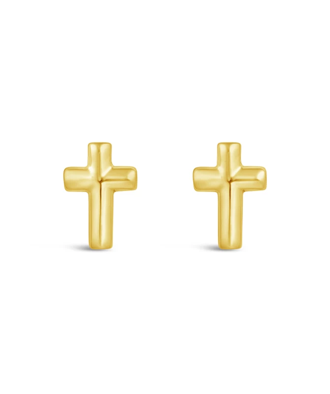 Shiny Crosses zlatne naušnice