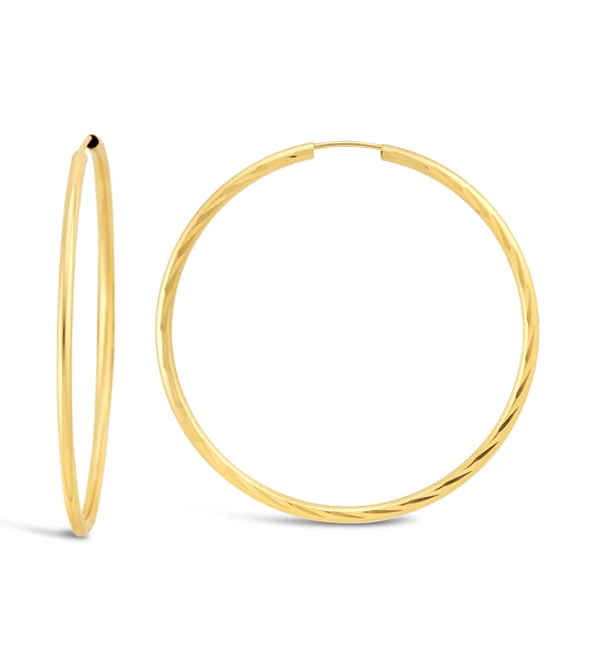 Hoops Cuts gold earrings
