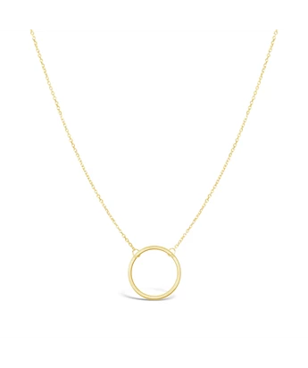 Circle Touch gold necklace