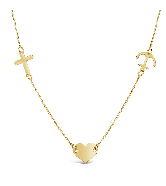 Faith Hope Love gold necklace