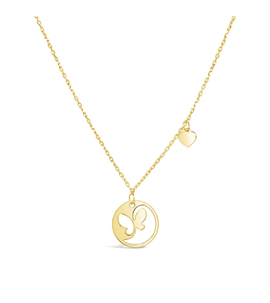 Butterfly gold necklace