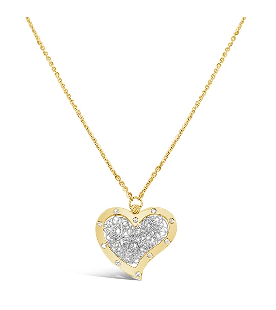 Heart Strings gold necklace