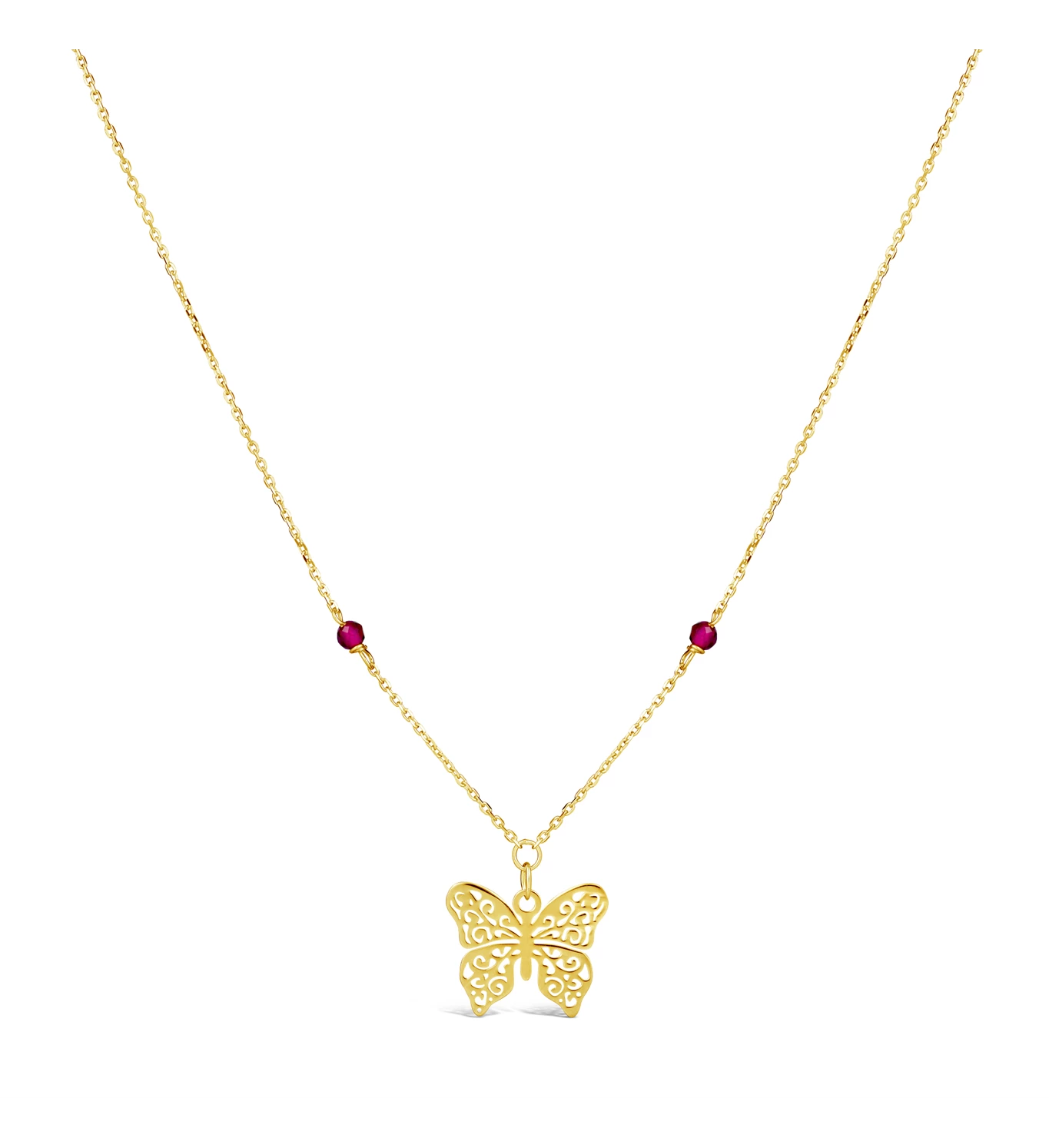 Butterfly Heart zlatna ogrlica