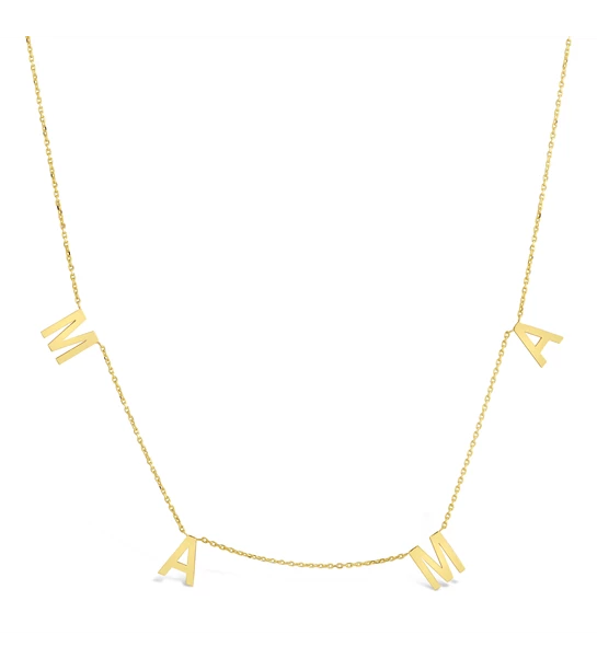 Mama gold necklace