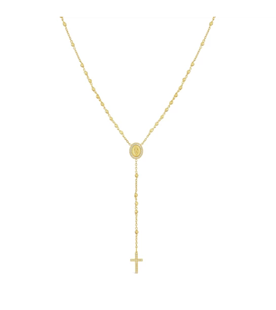 Holy Rosary gold necklace