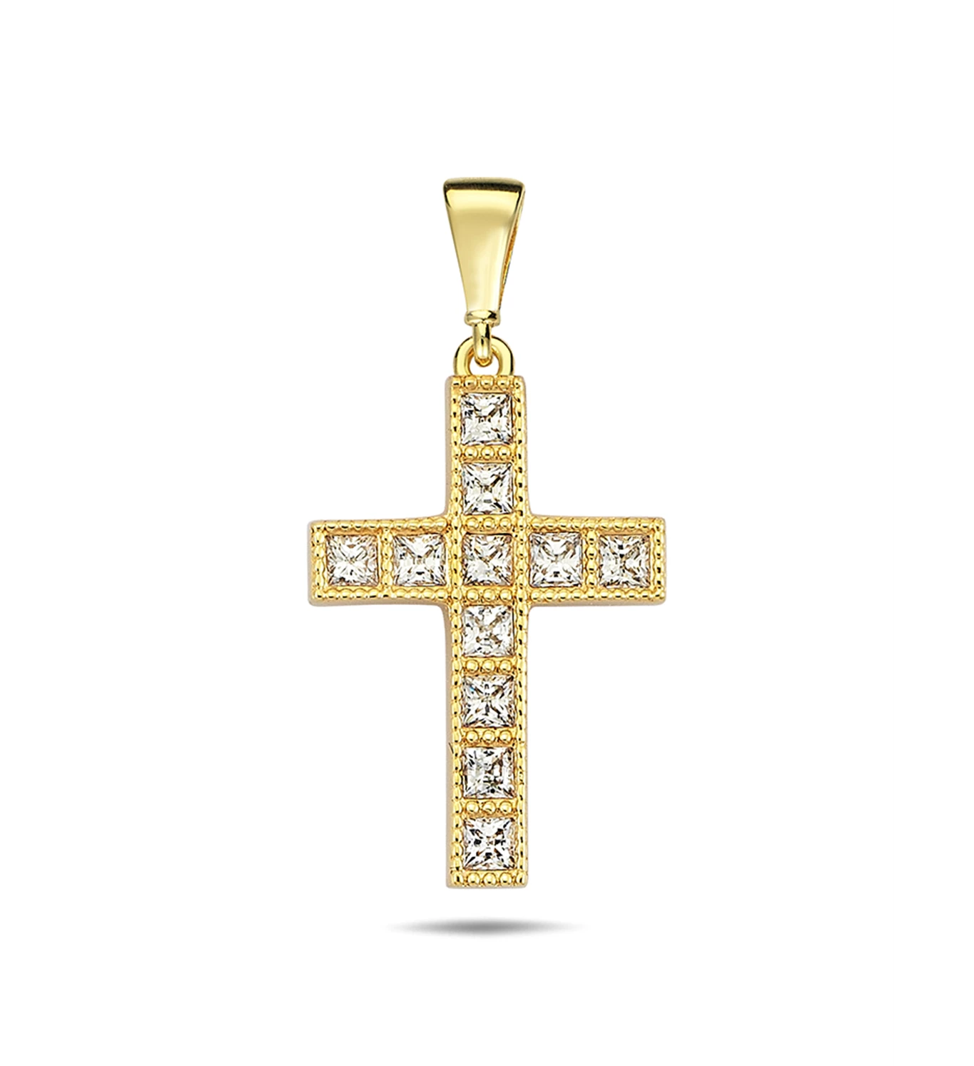 Glossy Cross gold pendant