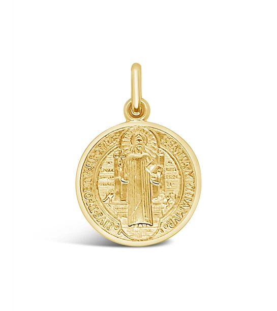 Saint Benedict Midi zlatni privjesak