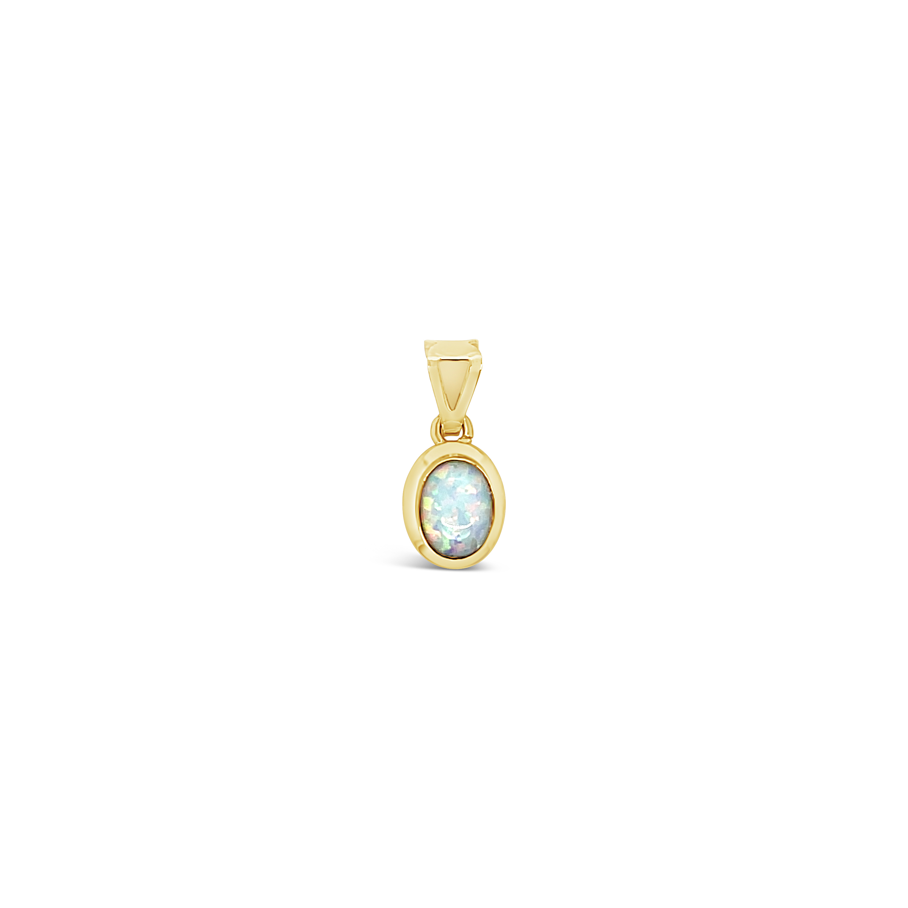 Opal Elipse Mini zlatni privjesak