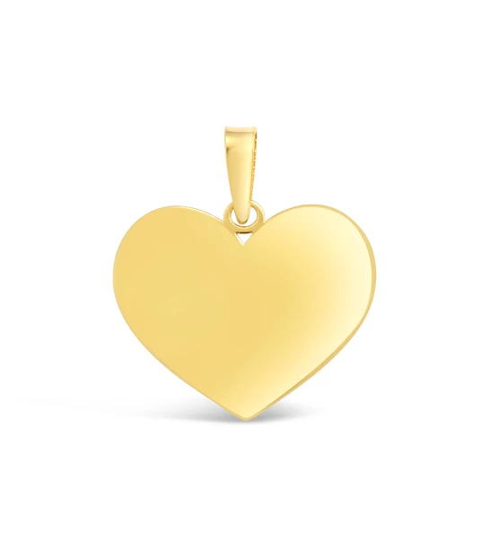 Plain Heart gold pendant