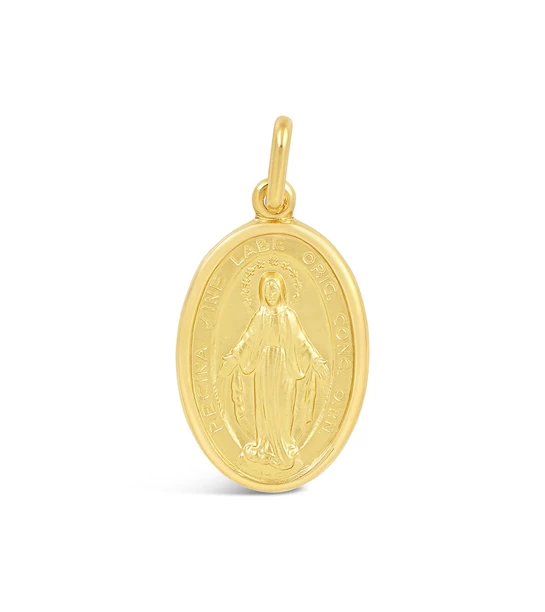 Virgin Mary of Nazareth gold pendant