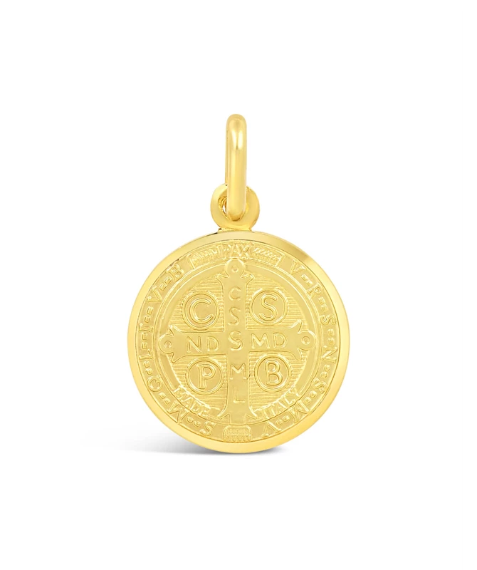 Saint Benedict Medal of Faith zlatni privjesak