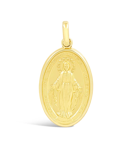 Blessed Mother gold pendant