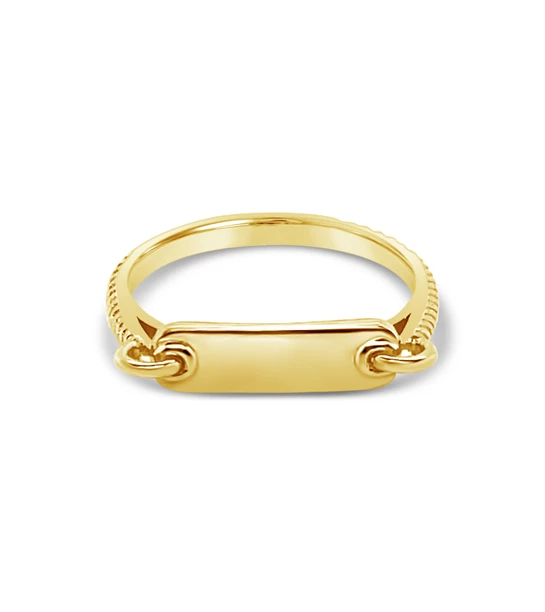 Written gold ring