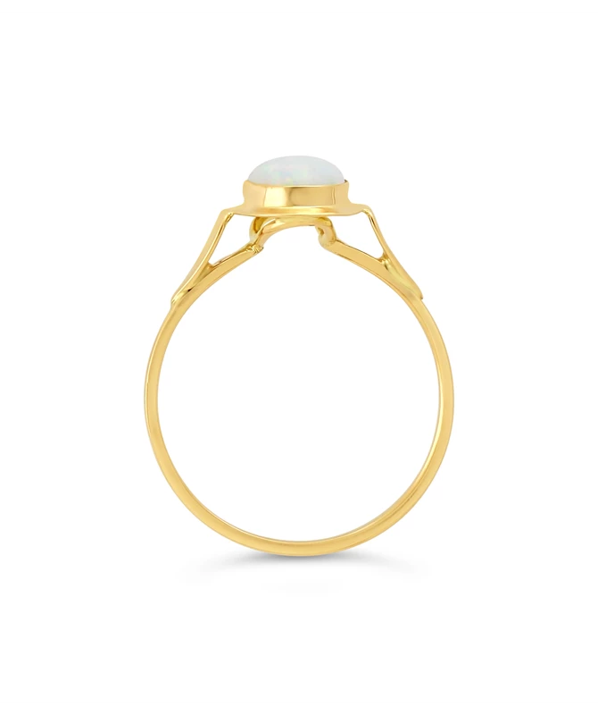 Opal Oval zlatni prsten