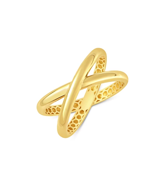 Double Embrace zlatni prsten