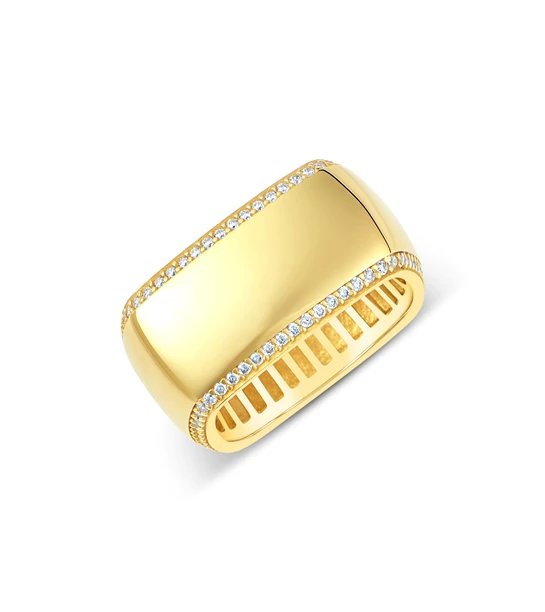 Square Spark zlatni prsten