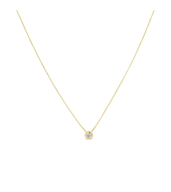 Clean Dot zlatna ogrlica s dijamantom