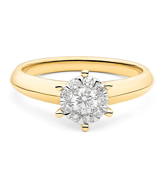 Lovegaze gold engagement diamond ring