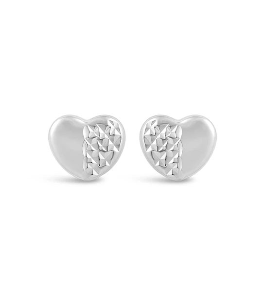 Just Half Hearts gold earrings