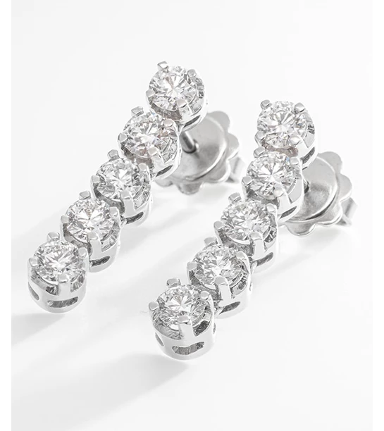 Leda diamond gold earrings