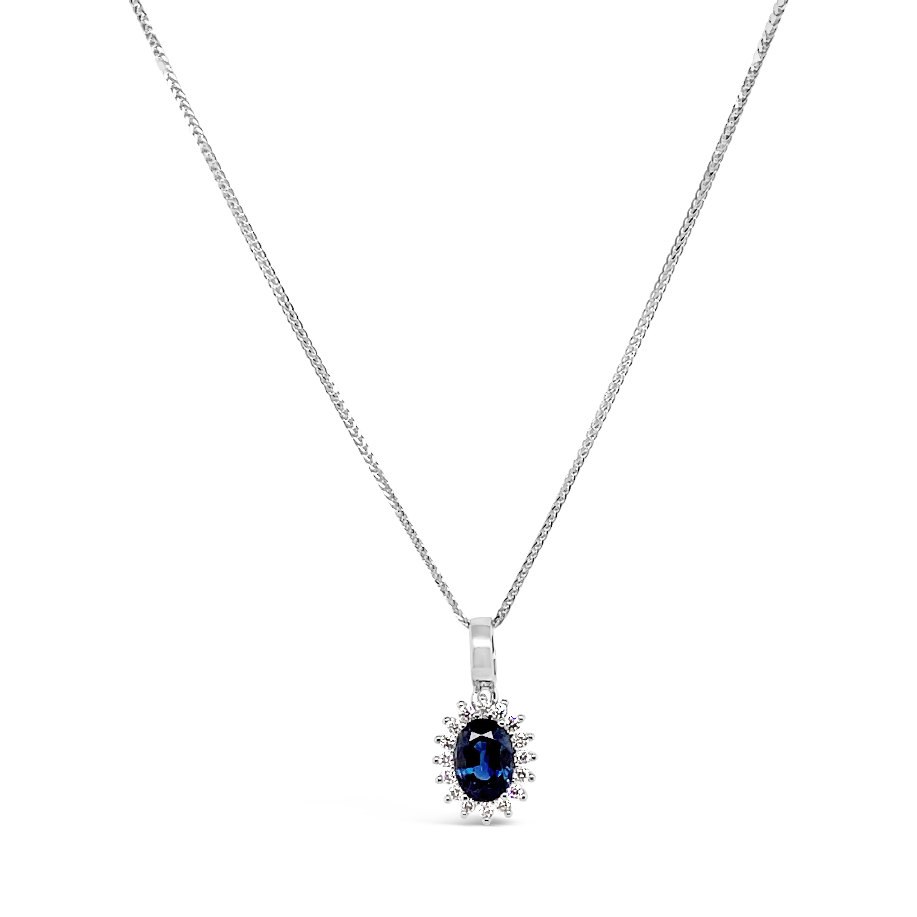 Sapphire zlatna ogrlica s dijamantima i safirom