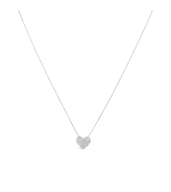 Ideal Heart diamond gold necklace