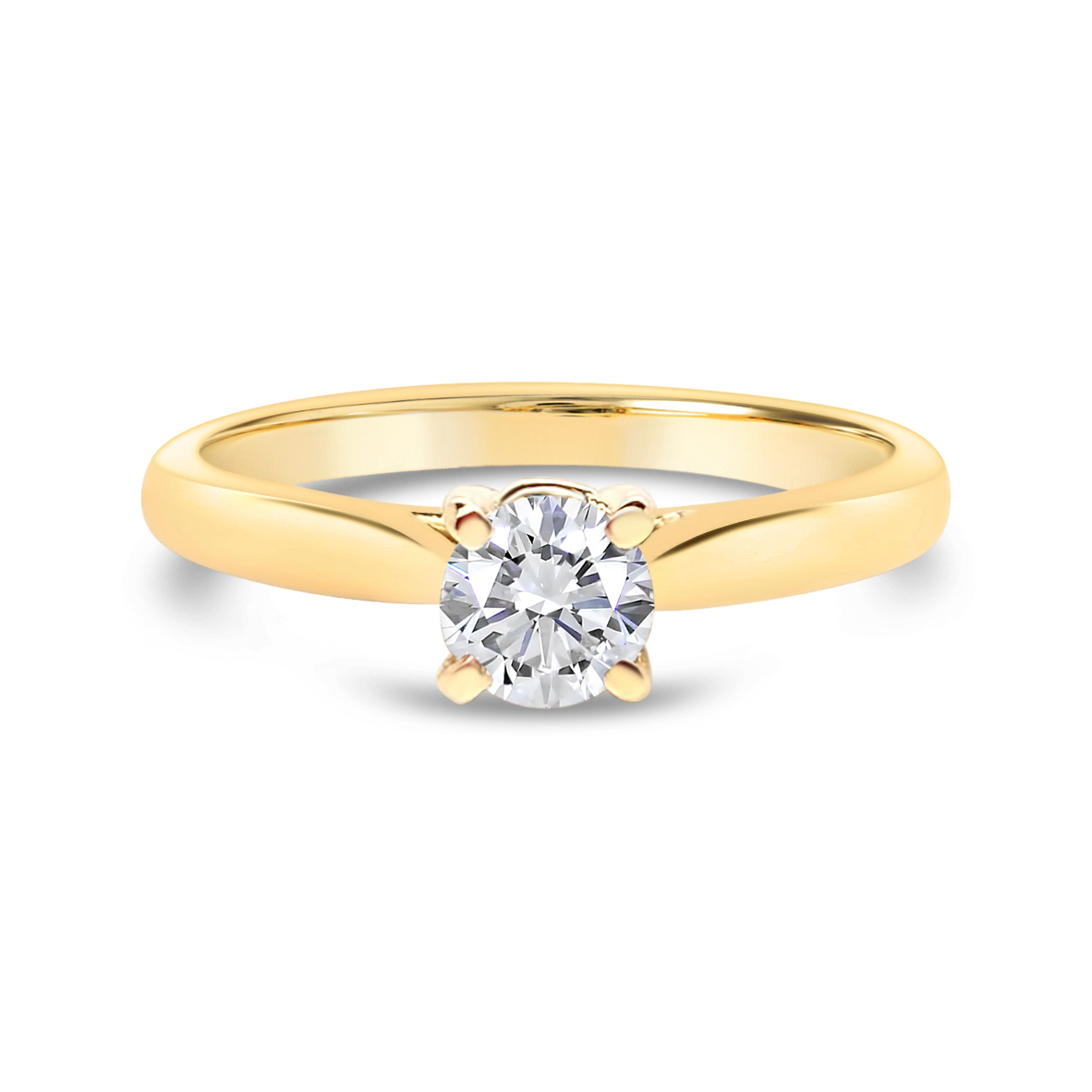 Divine zlatni prsten s dijamantom