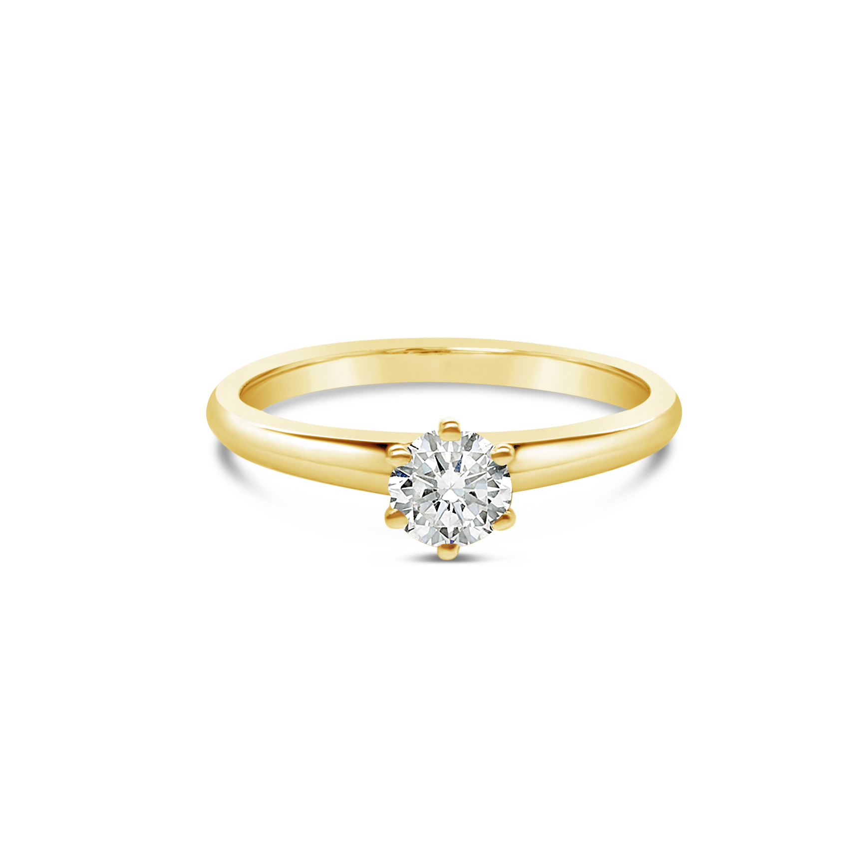 Delightful zlatni prsten s dijamantom