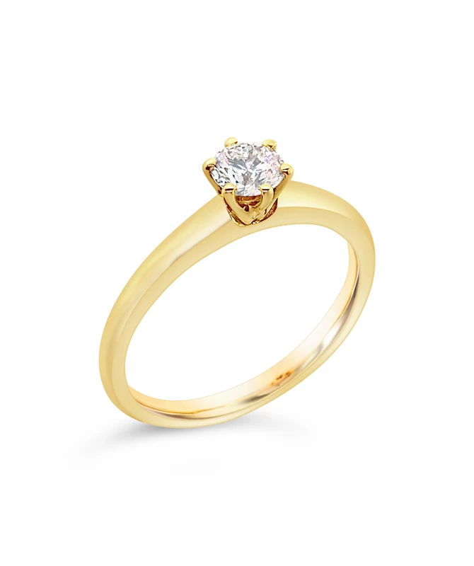 Delightful zlatni prsten s dijamantom