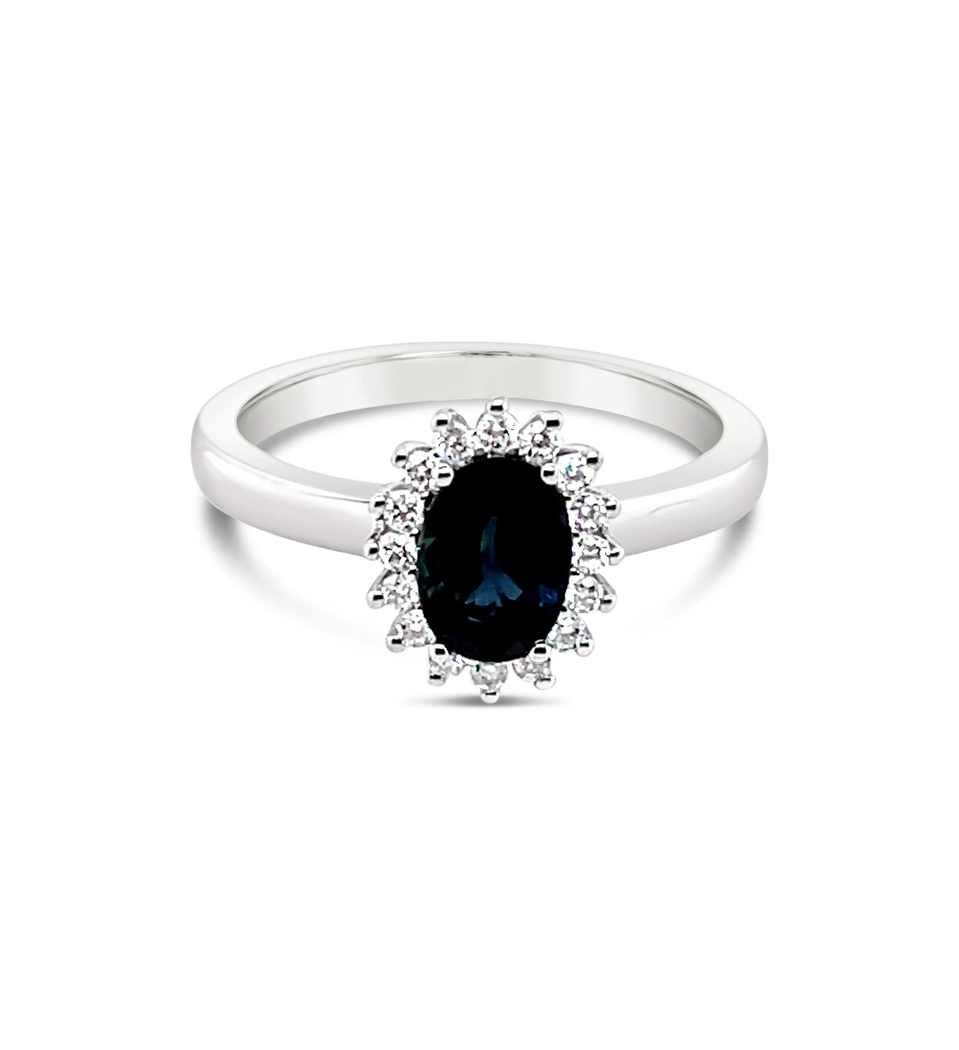 Sapphire zlatni prsten s dijamantima i safirom