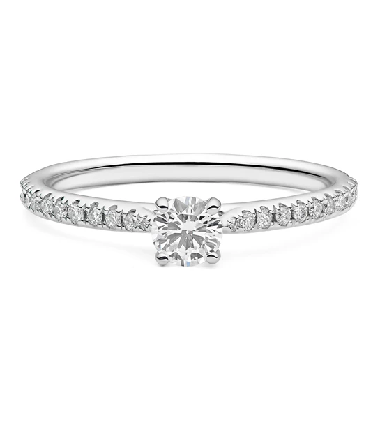 Celestial gold engagement diamond ring