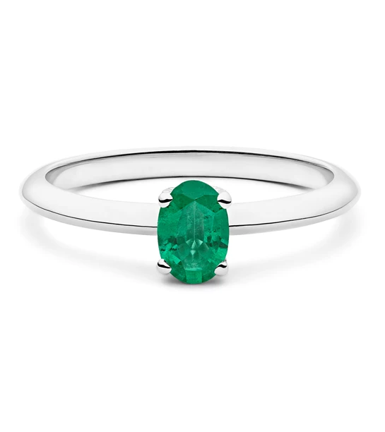 Gorgeous Green gold engagement emerald ring