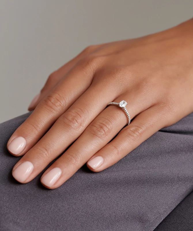 Allure zlatni zaručnički prsten s dijamantom