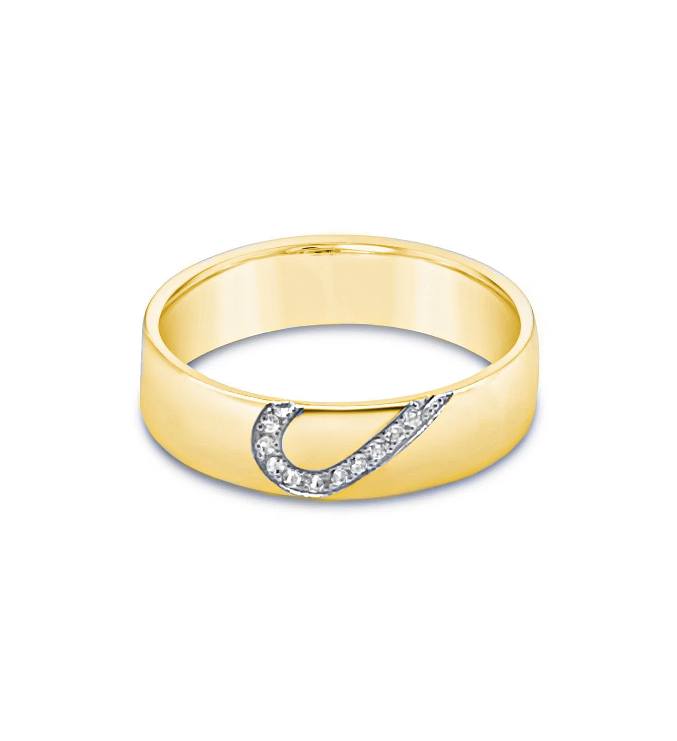 Heart zlatni vjenčani prsten