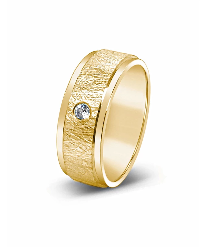 Signed zlatni vjenčani prsten