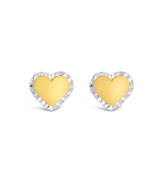 Hearts Glow gold earrings